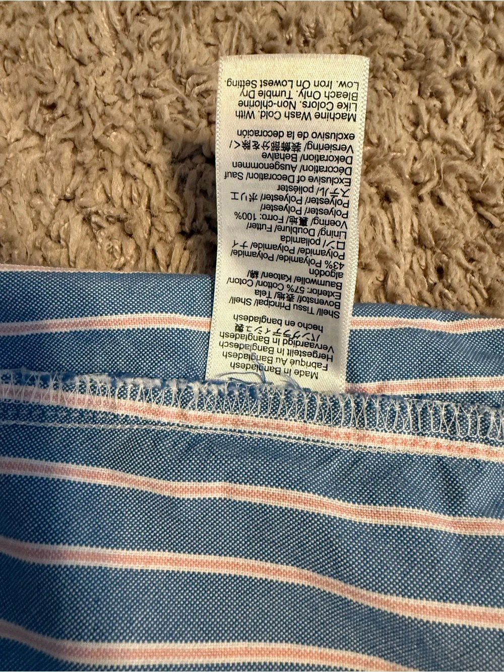 J. Crew Blue and Pink Vertical-Stripe Swim Trunks